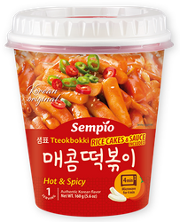 Kluski ryżowe Tteokbokki Hot & Spicy 160g Sempio