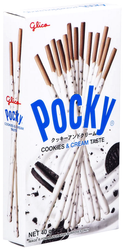 Pocky Cookies & Cream, paluszki zbożowe o smaku ciasteczkowym 40g Glico